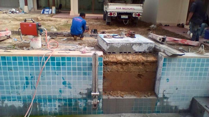งานตัดผนังคอนกรีต งานบริการ Ntech Engineering and supply