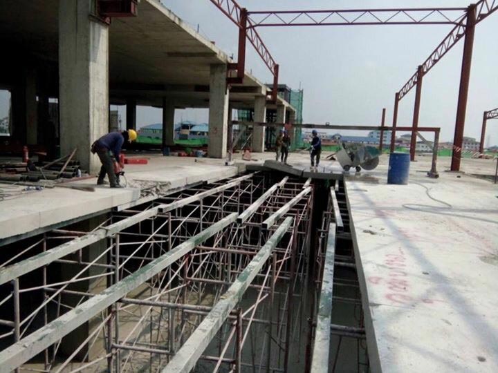 งานตัดพื้นคอนกรีตด้วยรถตัด NTech Engineering and Supply